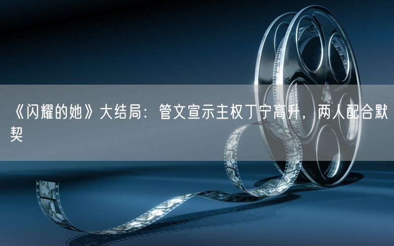 《闪耀的她》大结局：管文宣示主权丁宁高升，两人配合默契